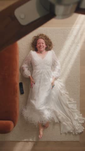 LOOK 04: White feather angel gown