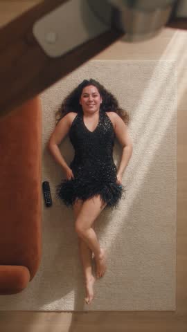 LOOK 04: Black sequin feather mini