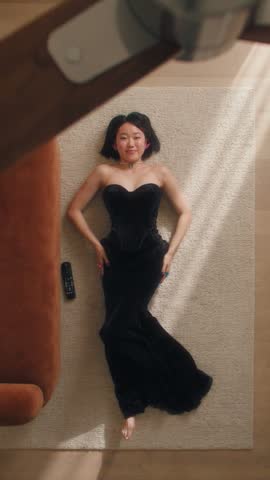 LOOK 04: Black velvet corset gown